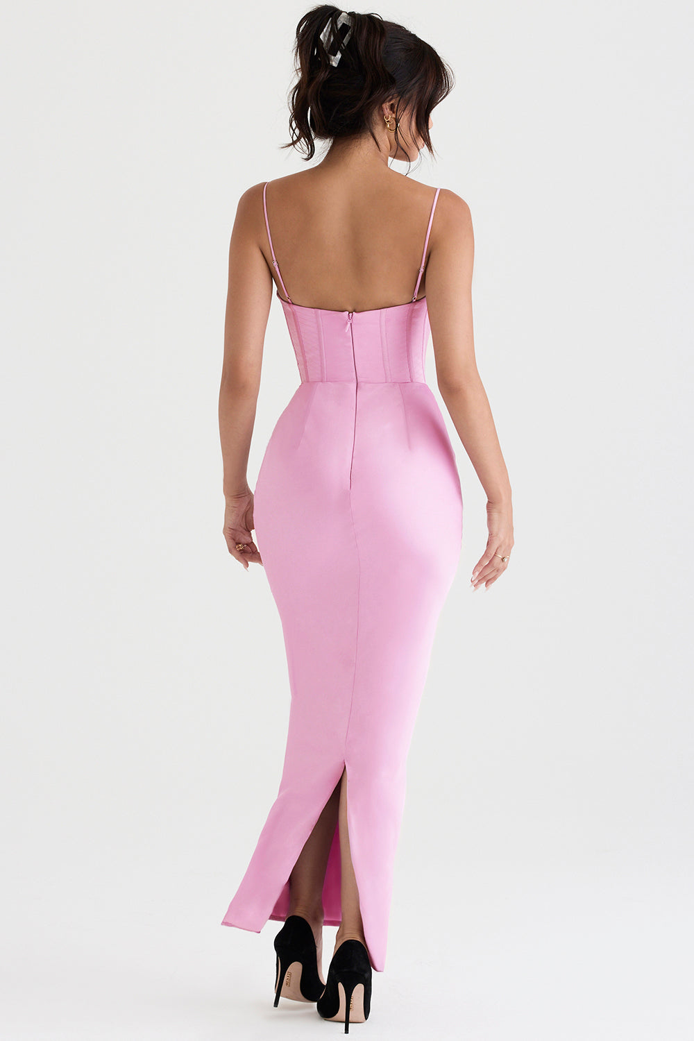 Elegant långklänning i satin