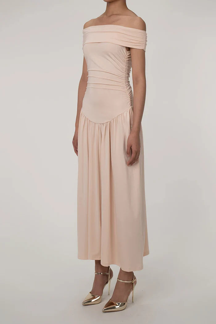 Off-Shoulder Maxi Jurk