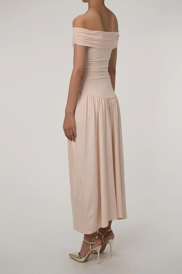 Off-Shoulder Maxi Jurk