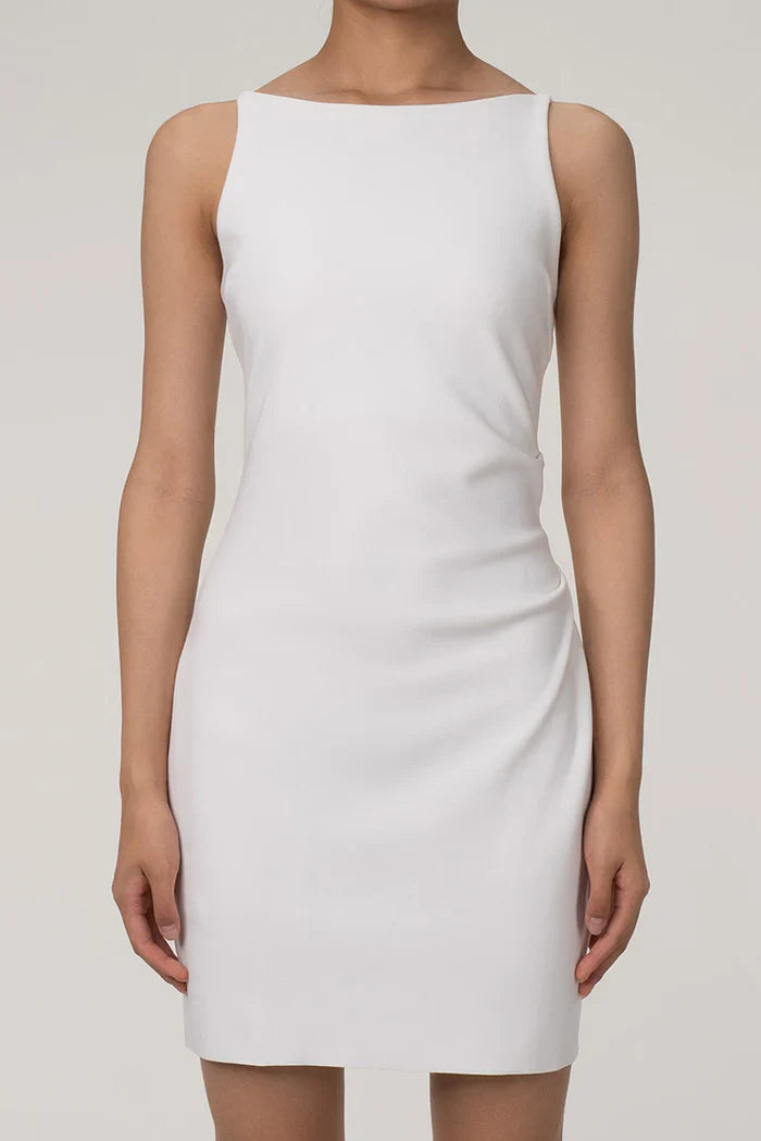 Witte Mouwloze Mini Jurk