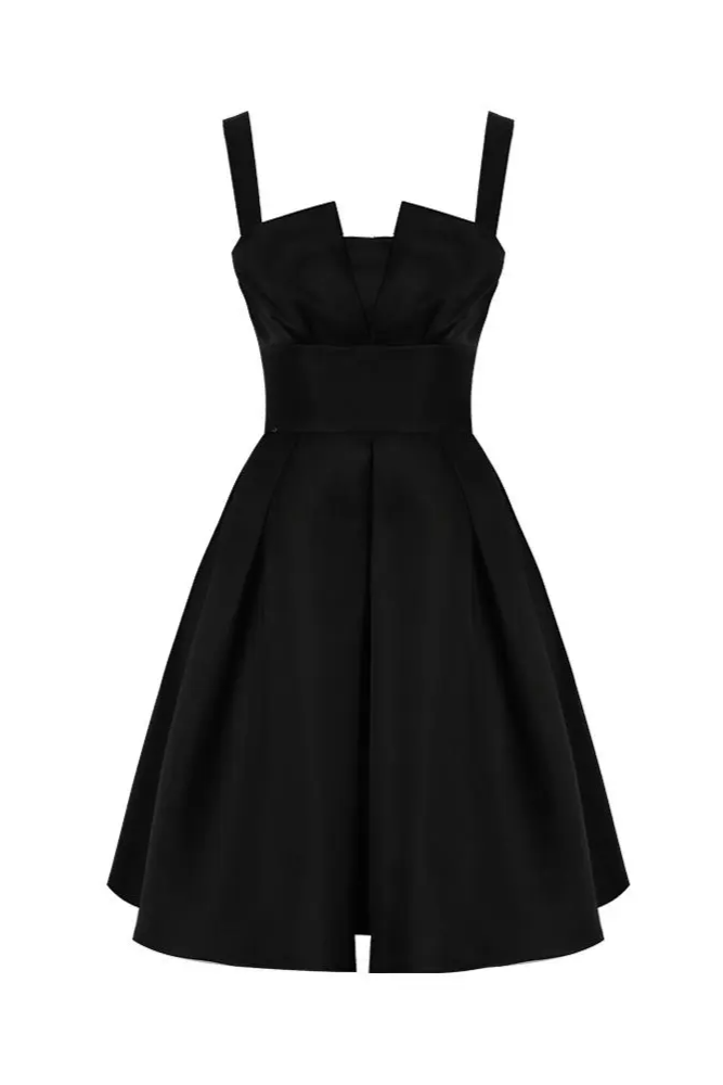 Zwarte Fit & Flare Cocktailjurk