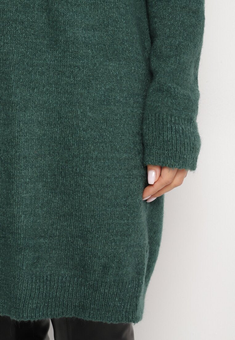 Gebreide Sweaterjurk met Hoge Hals