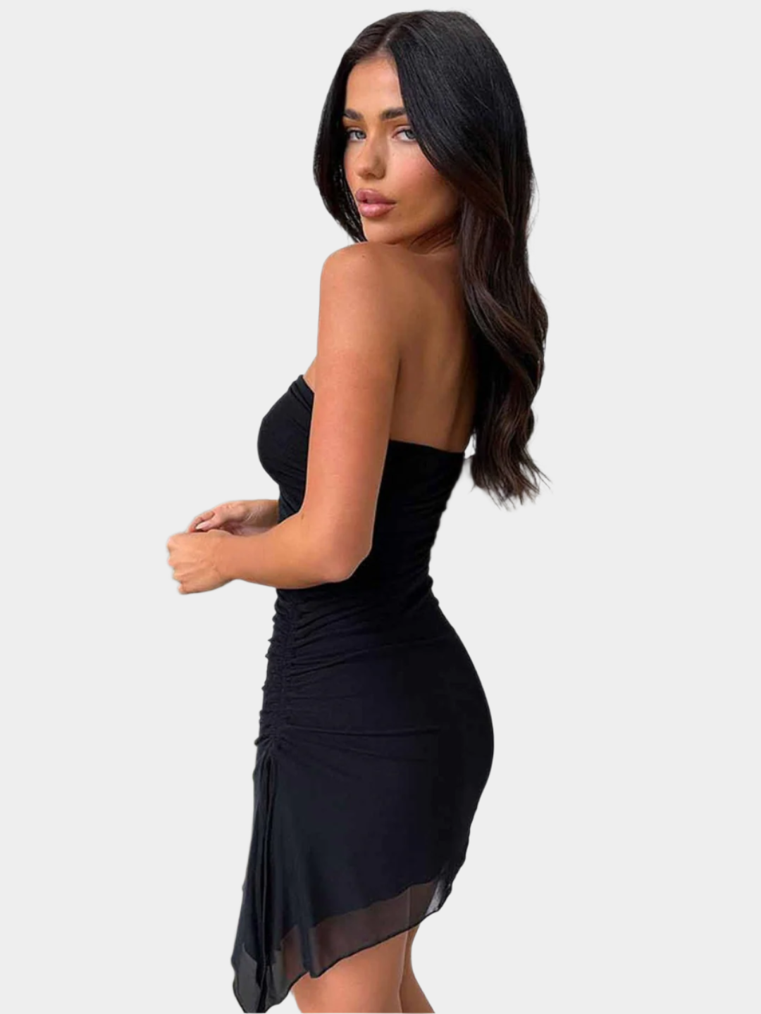 Strapless Bodycon Mini Jurk