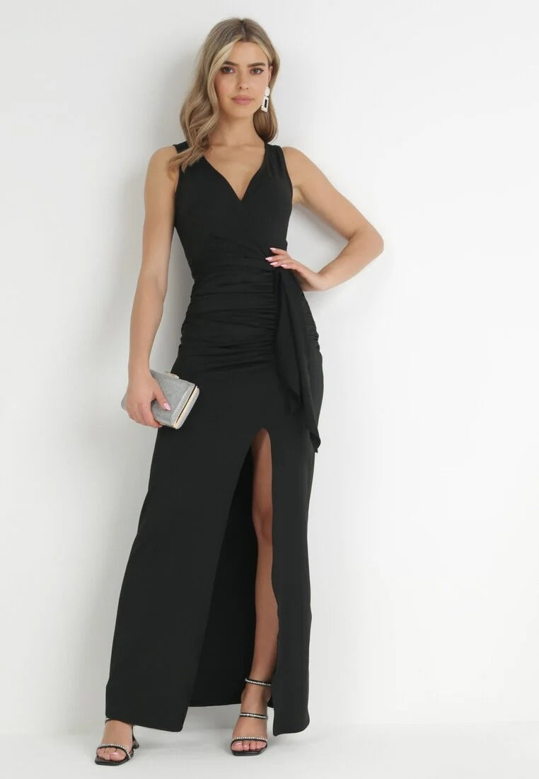 Maxi Jurk met V-hals en Split