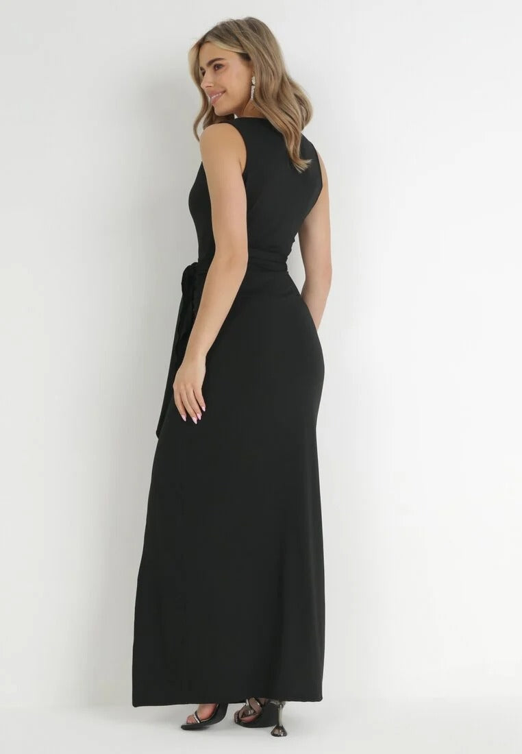 Maxi Jurk met V-hals en Split
