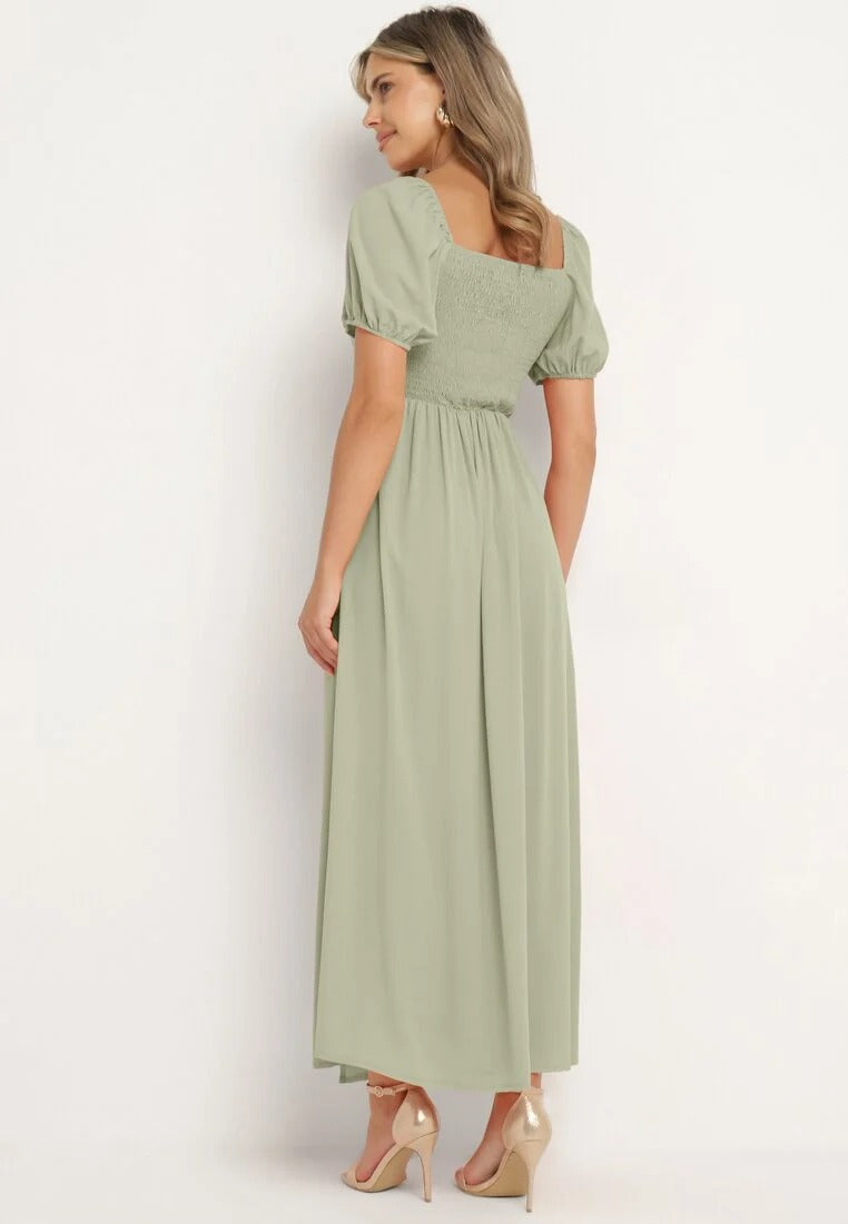 Maxi Jurk met Pofmouwen