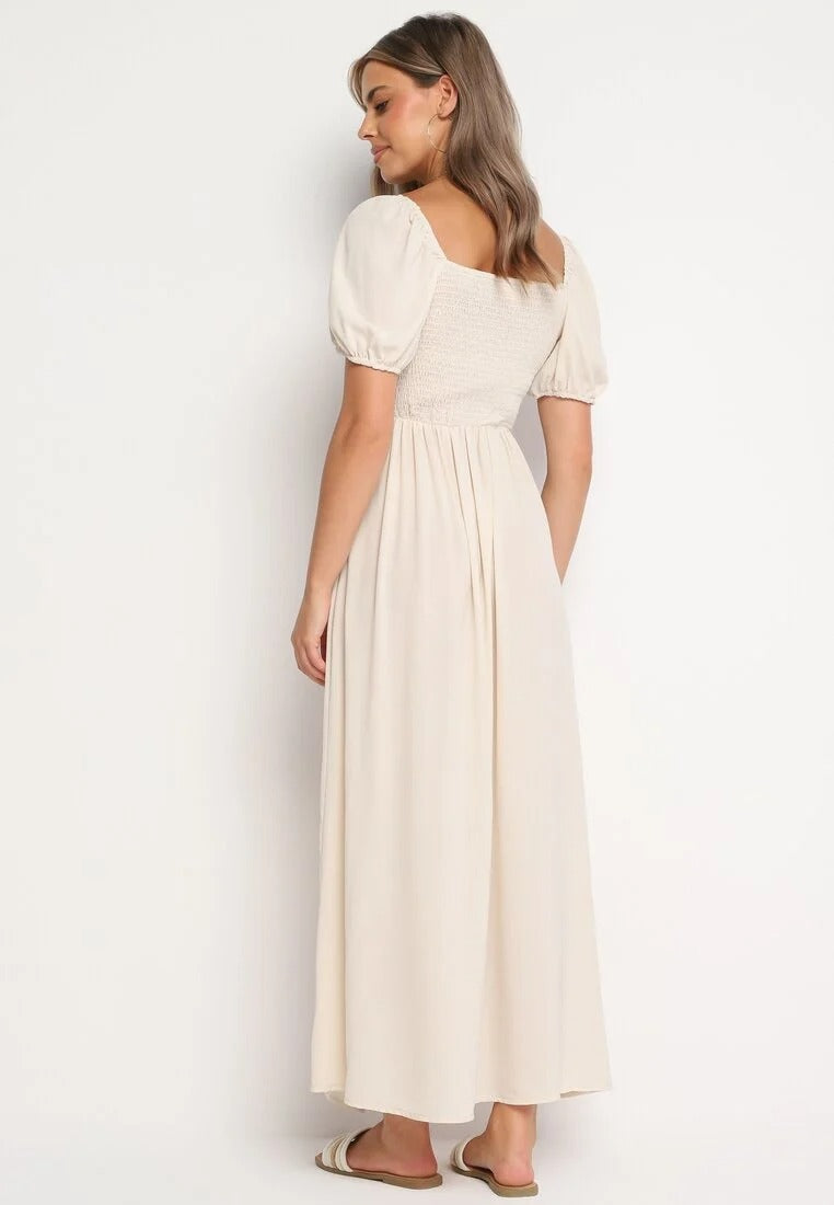 Maxi Jurk met Pofmouwen