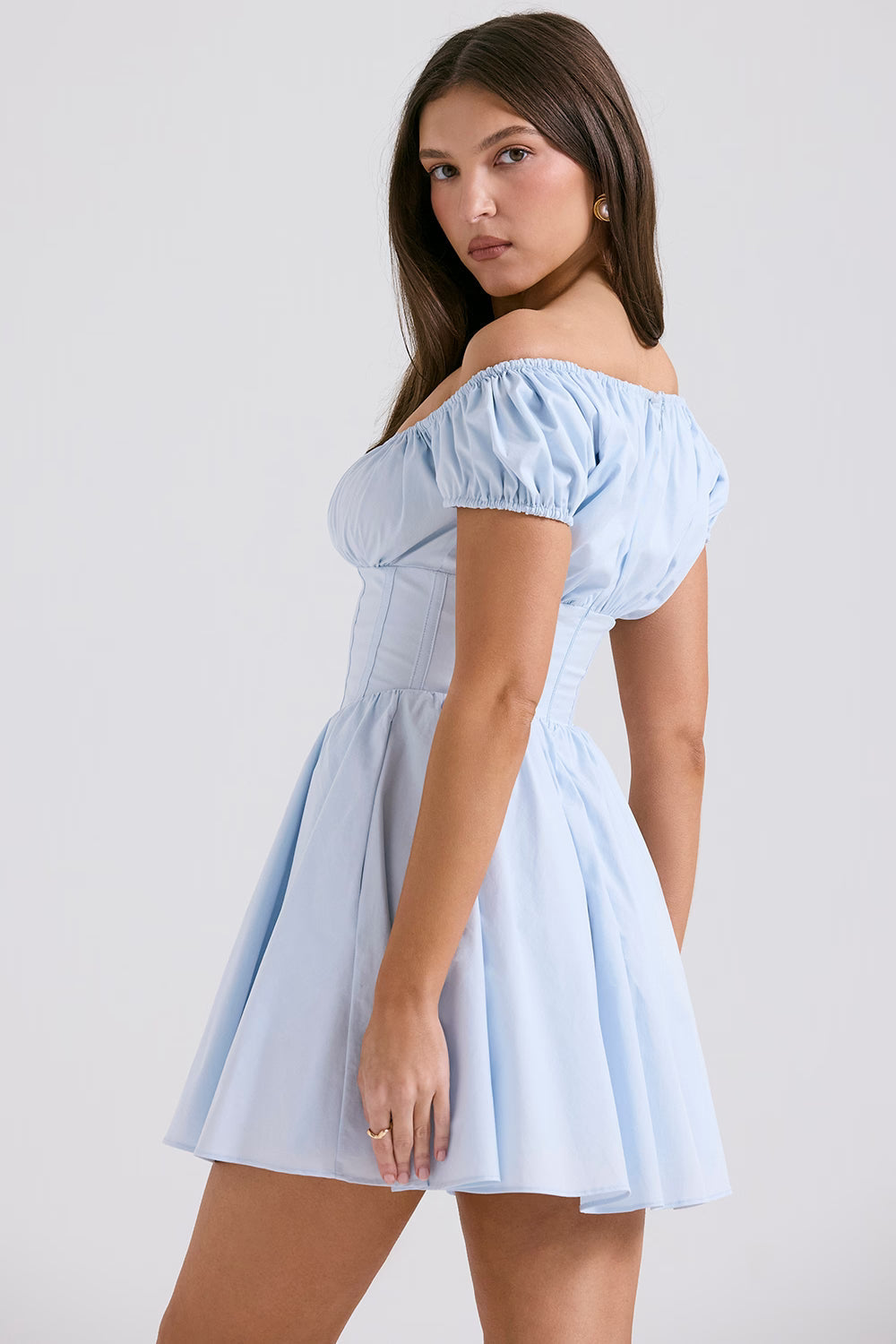Off-Shoulder Corset Jurk