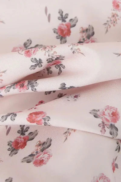 Crèmekleurige Mini Jurk met Bloemenprint