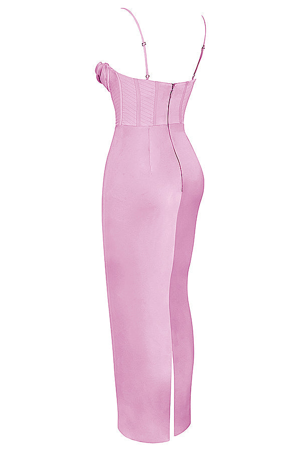 Elegant långklänning i satin