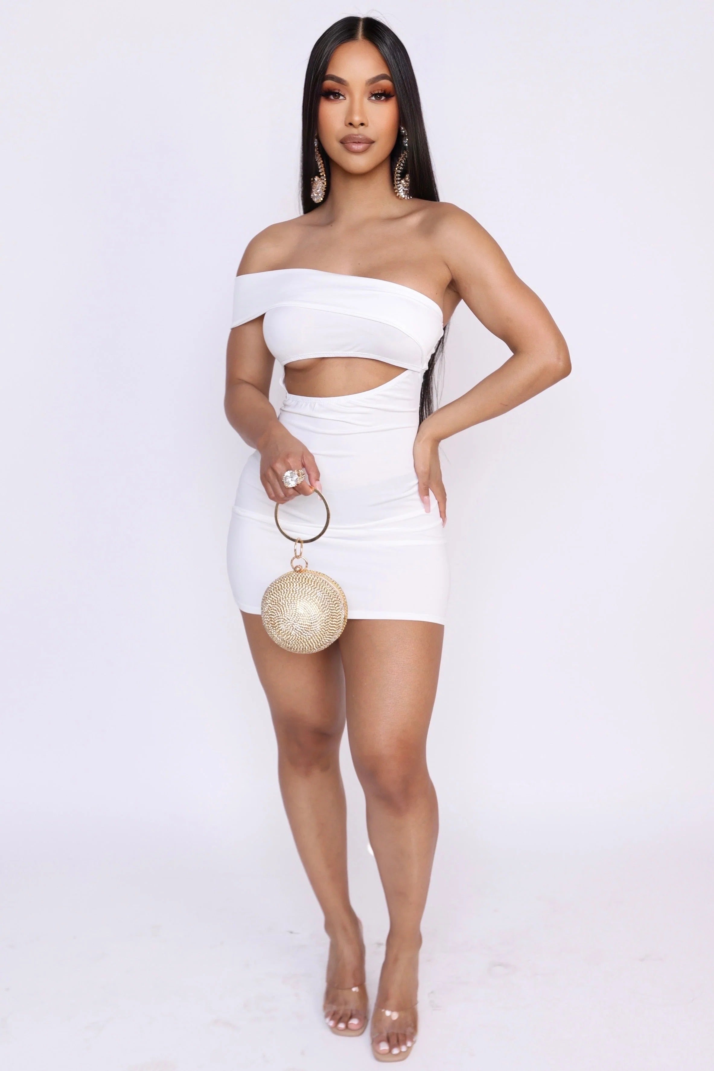 Asymmetrische One-Shoulder Mini Jurk